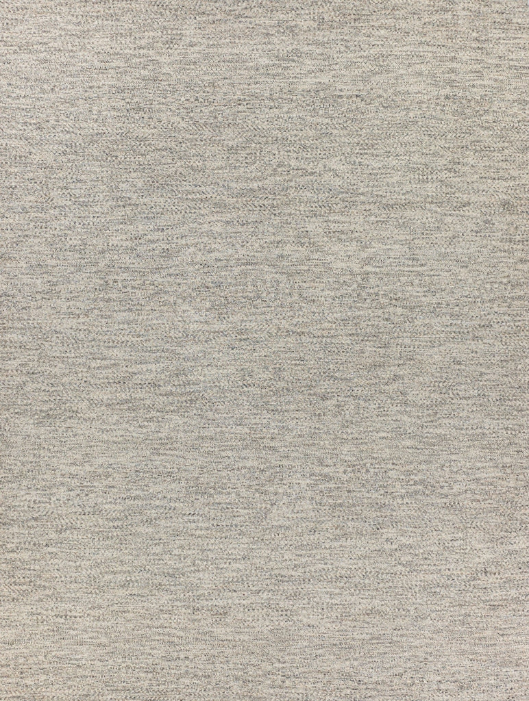 chunky, solid, small design hand knotted wool and viscose rug in grey, taupe, ivory, and neutral beige/cream color.