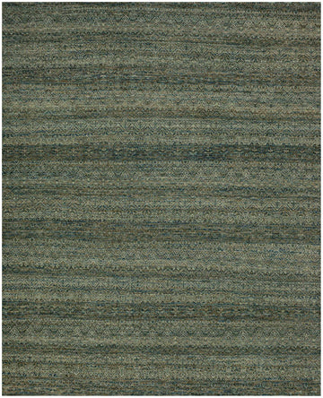 Knox KX-01 Green/Blue – allover modern geometric rug with casual design in layered green, blue, mushroom, and brown tones