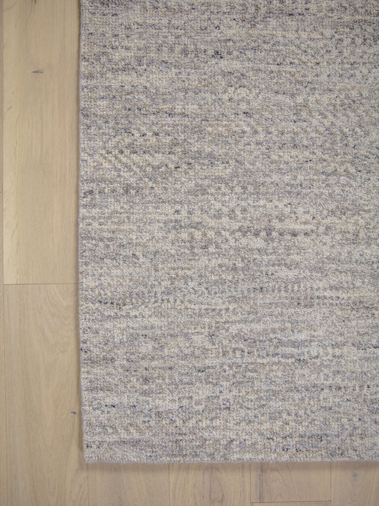Armon II AO-01 Bone Hand Knotted handmade wool and viscose rug. 36 knots per square inch durable and high traffic rug. Rug colors bone, ivory, beige, white, brown and charcoal. No fringe rug. Solid and transitional rug with all over pattern. Basic, minimalistic rug. Available in rug sizes 2' x 3', 8' x 10', 9' x 12', 10' x 14', 12' x 15' and custom and oversized.
